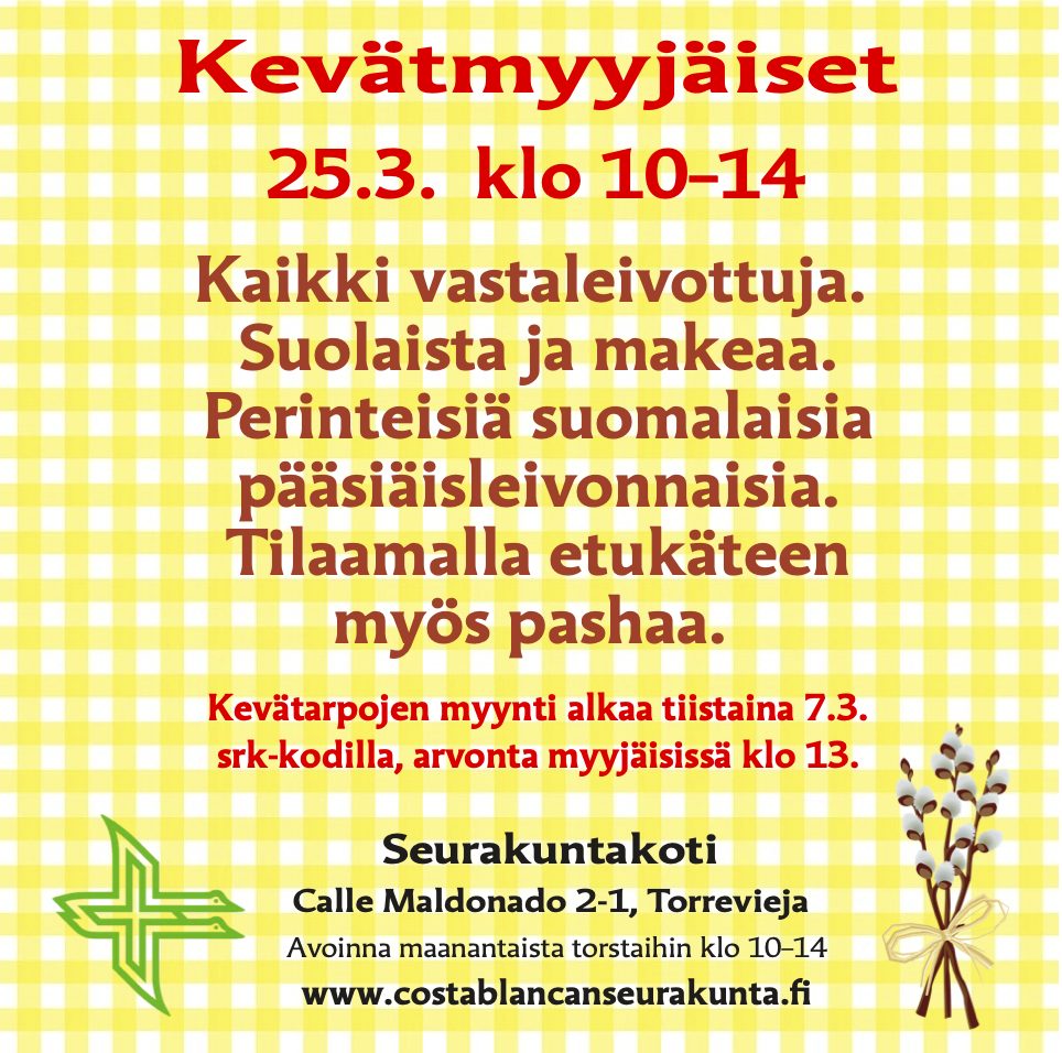 Kevätmyyjäisten 250323 mainos